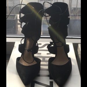 Schutz strappy kitten heel bootie